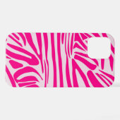 Rosa Zebra iPhone Hülle (Rückseite (Horizontal))