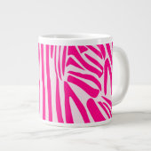 Rosa Zebra Jumbo-Tasse (Vorderseite Rechts)