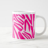 Rosa Zebra Jumbo-Tasse (Rechts)