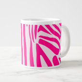 Rosa Zebra Jumbo-Tasse (Vorderseite Rechts)