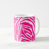 Rosa Zebra Kaffeetasse (VorderseiteRechts)