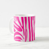 Rosa Zebra Kaffeetasse (Vorderseite Links)