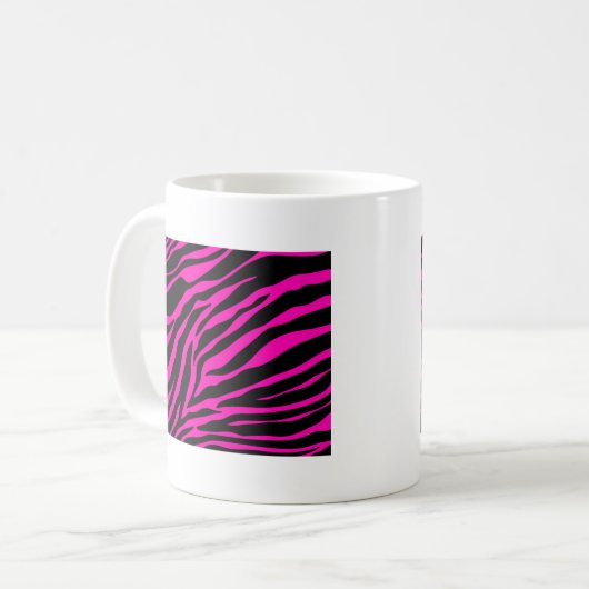 Rosa Zebra Kaffeetasse (Vorderseite Links)