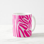 Rosa Zebra Kaffeetasse (VorderseiteRechts)