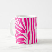 Rosa Zebra Kaffeetasse (Vorderseite Links)