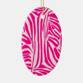 Rosa Zebra Keramik Ornament (Rechts)