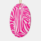 Rosa Zebra Keramik Ornament (Links)