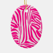 Rosa Zebra Keramik Ornament (Hinten)