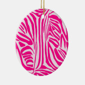 Rosa Zebra Keramik Ornament (Rechts)