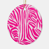 Rosa Zebra Keramik Ornament (Links)