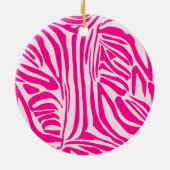Rosa Zebra Keramik Ornament (Hinten)
