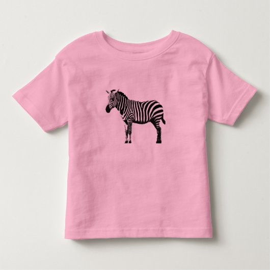 Rosa Zebra Kleinkind T-shirt (Vorderseite)