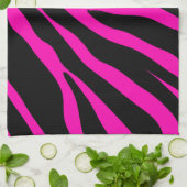 Rosa Zebra Küchentuch (Gefaltet)