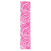 Rosa Zebra Kurzer Tischläufer (Vorderseite)