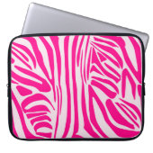 Rosa Zebra Laptopschutzhülle (Vorderseite)