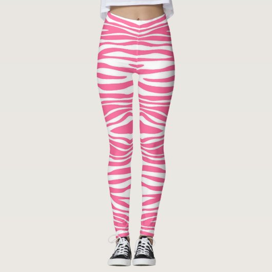 Rosa Zebra-Leggings Leggings (Vorderseite)