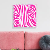 Rosa Zebra Leinwanddruck (Insitu (Wohnzimmer))