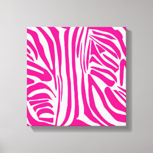 Rosa Zebra Leinwanddruck