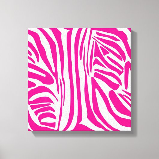 Rosa Zebra Leinwanddruck (Vorderseite)