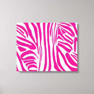 Rosa Zebra Leinwanddruck