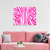 Rosa Zebra Leinwanddruck (Insitu (Wohnzimmer))