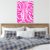 Rosa Zebra Leinwanddruck (Insitu (Schlafzimmer))