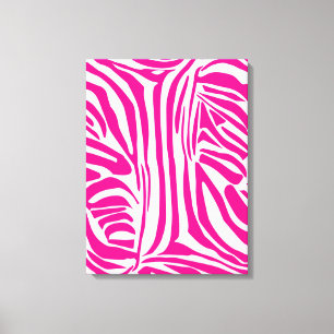 Rosa Zebra Leinwanddruck