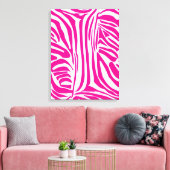 Rosa Zebra Leinwanddruck (Insitu (Wohnzimmer))