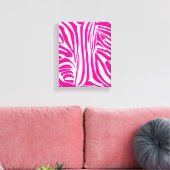 Rosa Zebra Leinwanddruck (Insitu (Wohnzimmer))