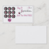 Rosa Zebra-Lochkarte Treuekarte (Vorne/Hinten)