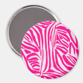 Rosa Zebra Magnet (Vorderseite/Rückseite)