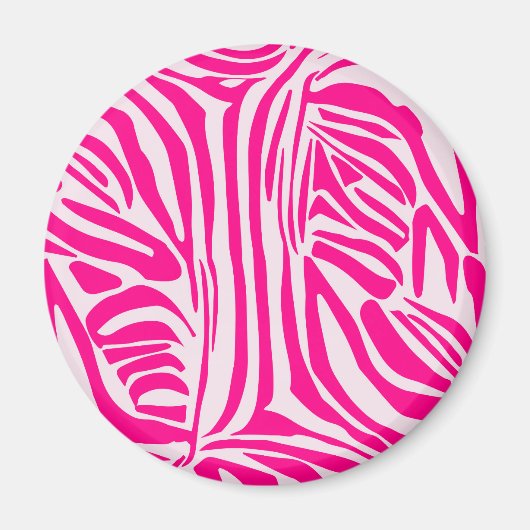 Rosa Zebra Magnet (Vorne)