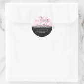 Rosa Zebra Mailing oder Verpackung Runder Aufkleber (Tasche)