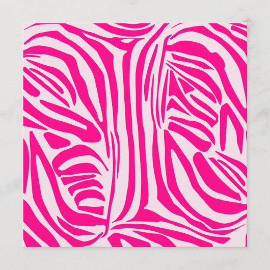 Rosa Zebra Menükarte (Vorderseite)