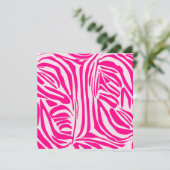 Rosa Zebra Menükarte (Stehend Vorderseite)