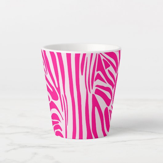 Rosa Zebra Milchtasse (Vorderseite)