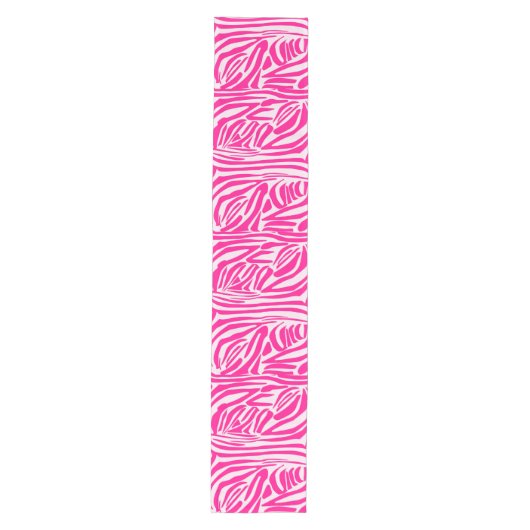 Rosa Zebra Mittelgroßer Tischläufer (Vorderseite)
