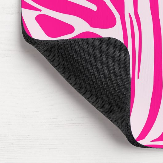 Rosa Zebra Mousepad (Ecke)