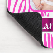 Rosa Zebra Mousepad (Ecke)