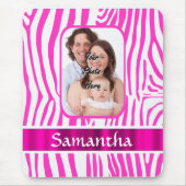 Rosa Zebra Mousepad (Vorne)