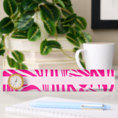 Rosa Zebra Namensplakette