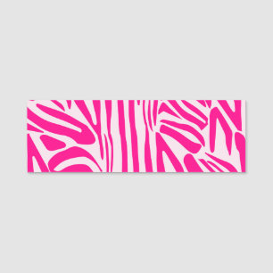 Rosa Zebra Namensschild