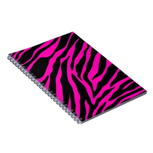 Rosa Zebra Notizblock (Rechte Seite)