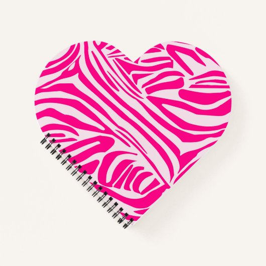 Rosa Zebra Notizblock (Vorderseite)