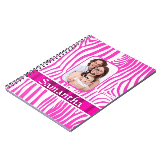 Rosa Zebra Notizblock (Linke Seite)