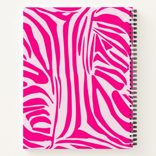 Rosa Zebra Notizblock (Rückseite)