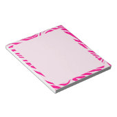 Rosa Zebra Notizblock (angewinkelt)