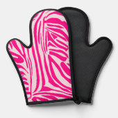Rosa Zebra Ofenhandschuh (Vorderseite/Rückseite)