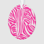 Rosa Zebra Ornament (Vorderseite)