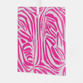 Rosa Zebra Ornament Aus Glas (Vorderseite links)